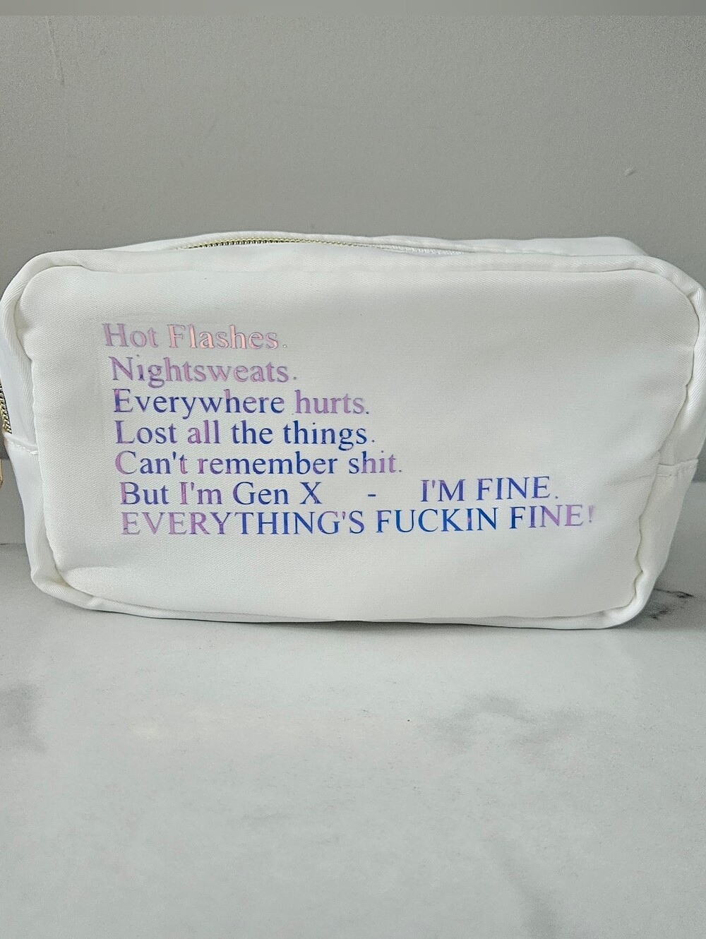 Snarky, Sassy & Sarcastic Nylon Cosmetic Pouch w/ HOLOGRAPHIC Font (PICK 1) - Picture 15 of 16